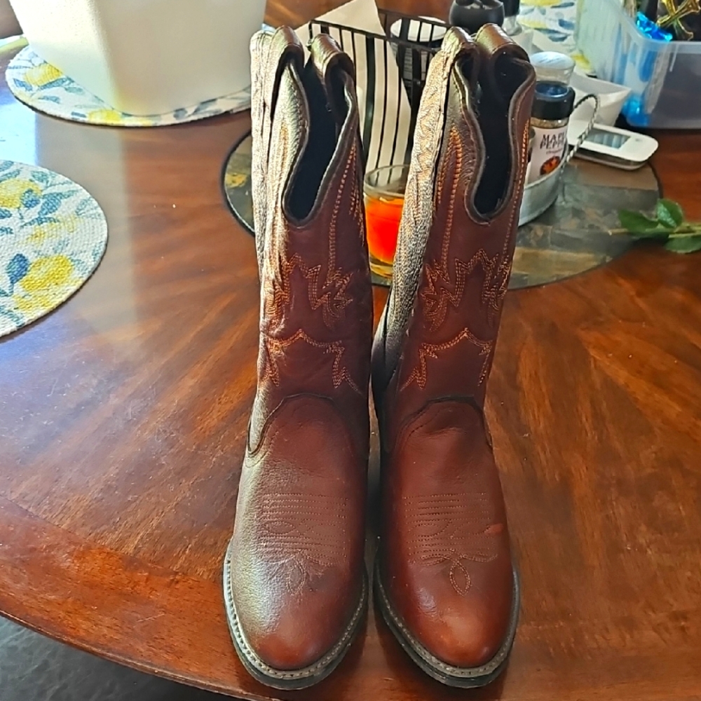 Masterson Brown Leather Cowboy Boots NEVER WORN LADIES SIZE 8